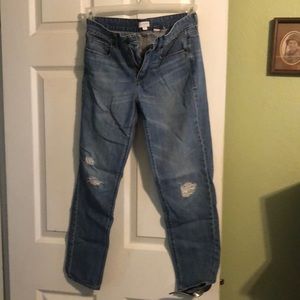 JCrew Factory boyfriend distressed jeans. Size 25
